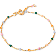 Dame - Gull Armbånd ENAMEL Copenhagen Lola Bracelet - Gold/Multicolour