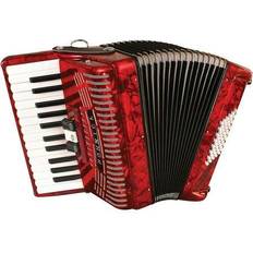Wind Instruments Hohner Hohnica Beginner 48 Bass Accordion Red