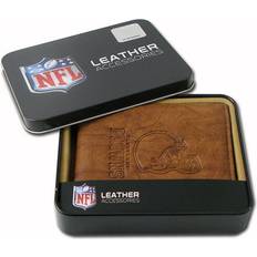 NFL Football Fan Shop Officially Licensed Embossed Leather Billfold - Browns