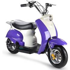 Children Electric Scooters MotoTec 24v Electric Moped Purple