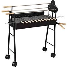 Outsunny 19 Portable Charcoal Barbecue Grill with Wheels