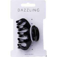 Svarte Hårspenner Dazzling Hår Hair Clip Shiny Black