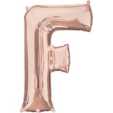 Anagram 89758 37 in. Letter F Rose Gold Balloon