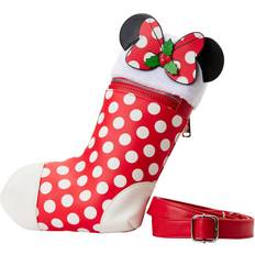 Loungefly Minnie Mouse Stocking Crossbody Purse red