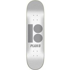 Plan B Skateboard Deck Team Texture (Hvid) Hvid/Grå 8"
