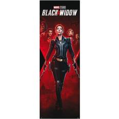 Svarte Bilder & plakater Grupo Erik Dörr Marvel Black Widow Affisch - Dekorativ Lamin Marvel