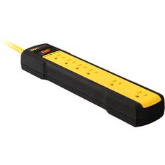360 Electrical 6-Outlet Surge Protector, 8' Black/Yellow (36003-4ES-C1) Multicolor