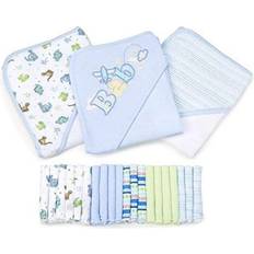 Spasilk Washcloth Wipes Set for Newborn Boys and Girls, Soft Terry  Washcloth Set, Pack of 10, Blue