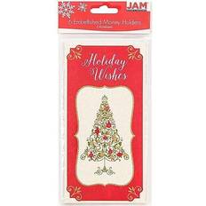 Jam Paper Â Christmas Money Cards Set, Holiday Wishes Tree, 6/Pack (95231614) Red