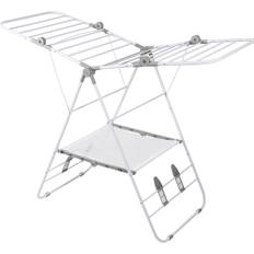 Large Expandable and Collapsible Gullwing Clothes Drying Rack White