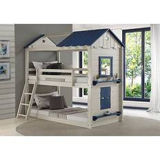 Kid's Room Donco Kids PD-1580TTLGB Twin Over Star Gaze Bunk Bed Grey