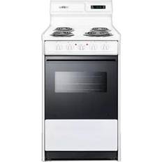 Electric Ovens - Self Cleaning Ceramic Ranges Summit EM130DK 20" Deluxe White