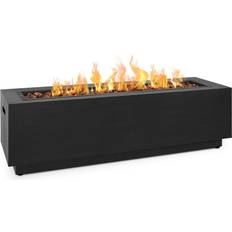 Gray Gas Fires Real Flame Lanesboro Rectangle Propane Fire Table in Gray with Natural Gas Conversion Kit, CT0003LP-SW4