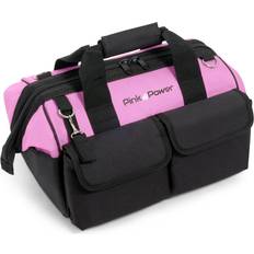 DIY Accessories Pink Power 16andAmp;Rdquo; tool Bag for Women with 22 Storage Pockets and Shoulder Strap