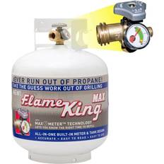 Gas Fires Flame King 20-lb. Empty Propane Cylinder with OPD and Built-in Gauge