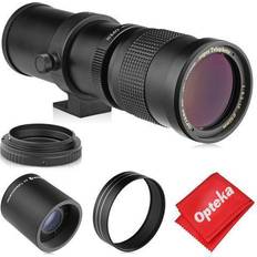 Camera Lenses Opteka 420-800mm w/ 2x- 840-1600mm f/8.3 HD Telephoto Zoom Lens Canon EOS