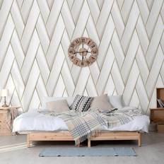 Tapeter Dutch Wallcoverings Wallpaper Geometric White and Gold