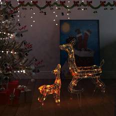 vidaXL Acrylic Reindeer Family Christmas Lamp