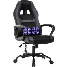 Gaming Chair With Footrest And Ergonomic Lumbar Massage Pillow Pu Leather Office  Chair White - Gtracing : Target