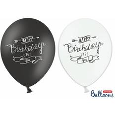 Sort/hvide Fødselsdags Balloner