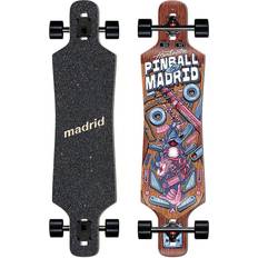 Røde Longboards Madrid Komplet Longboard Drop-Thru (Pinball Wizard) Brun/Rød/Blå