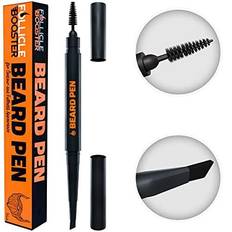 Beard Pencil Filler Black Barber Styling Pen with Brush Waterproof Proof, Sweat Proof, Long Lasting Solution, Natural Finish Cover Facial Hair Patches Like a PRO
