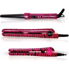 ISO Beauty Full Set with 1.25 Hair Straightener Curling Iron Wand Mini Complete