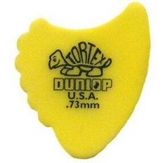 Dunlop 414R73 Tortex Fins, Yellow, .73mm, 72/Bag