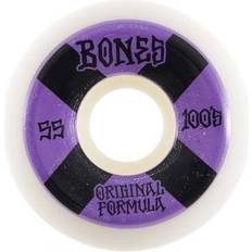Hvite Skateboardtillbehør Bones 100's OG Formula V5 Sidecut Skateboard Wheels white/purple #4 (100a) 55mm white/purple #4 100a 55mm