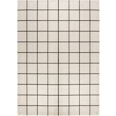 Jonathan Y Grid Modern Black, Beige 48x72"