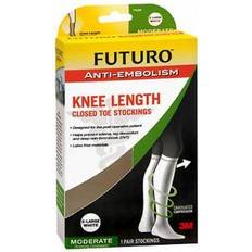 Futuro Therapeutic Knee Length Stockings for Men/Women, Firm Compression,  Open Toe, X-Large, Beige