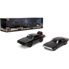RC Toys Jada Fast & Furious 1:32 Dom's Dodge Charger & 1968 Dodge Charger Widebody Die-cast Car Twin Pack, Toys for Kids and Adults