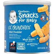 Best Baby Food & Formulas Gerber Snacks for Baby Lil Crunchies, Mild Cheddar, 1.48