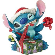 Actionfigurer Disney Traditions Stitch with Santa Hat 'Bad Wrap' Figurine