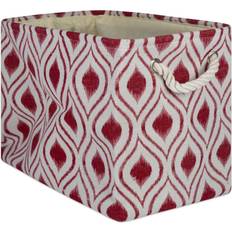 Design Imports Storage Bin Ikat, Rectangle - Red