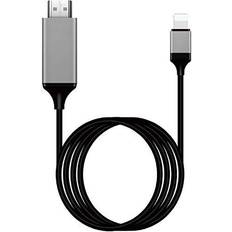 Apple hdmi adapter [Apple MFi Certified] Compatible with iPhone iPad Sync Screen