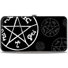 Wallet Hinged Supernatural Devils Trap Symbol Scattered Black Gray White