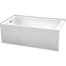 Cheap Freestanding Bathtubs Wyndham Collection Grayley 60 W Acrylic Left Hand Drain Rectangular Alcove Bathtub