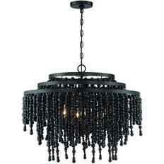 Crystorama Poppy 26.5" Wide 6-Light Matte Pendant Lamp 26.5"