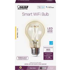 LED Lamps Feit Electric 60W A19 Alexa Google LED Smart WiFi Bulb 1pk
