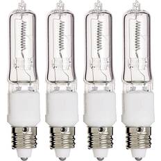 100 watt clear light bulbs (4 Pack) Q100CL/MC 100 Watt JD T4 E11 Mini Candelabra Base 120V Clear Li