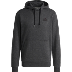 Essentials Fleece Adidas Dark Men Grey Hoodie • Price » - Heather/Black