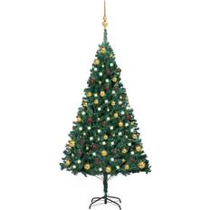 vidaXL LEDs&Ball Set Christmas Tree 59.1"