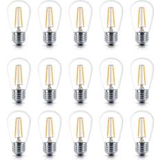 LED Lamps Brightech 2-Watt S14 Dimmable LED Edison Light Bulbs Warm White 2500K (15-Pack)