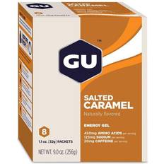 Magnesiums Carbohydrates GU Energy Gel 8 pack Nutrition Salted Caramel