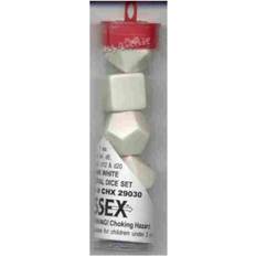 Blank board game Chessex Manufacturing 29030 Tube Opaque Blank White Dice 6 Set