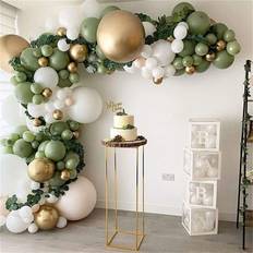 146Pcs Avocado Green Balloons Garland Arch Kit Retro Green Chorme Gold Latex Globos Birthday Valentine Wedding Party Decors 2021