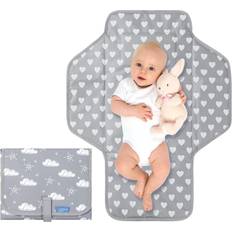 KeaBabies Portable Diaper Changing Pad and Waterproof Foldable