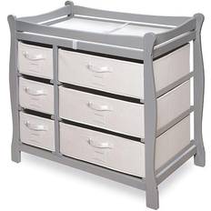 Best Changing Tables Badger Basket Sleigh Changing Table Dresser, Grey