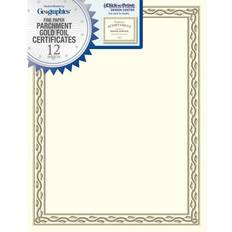 Shipping, Packing & Mailing Supplies on sale Foil Stamped Award Certificates, 8-1/2 x 11, Gold Serpentine Border, 12/Pack